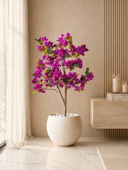 Mason Home - Artificial Purple Bougainvillea Plant - 4 Feet (Without Pot)