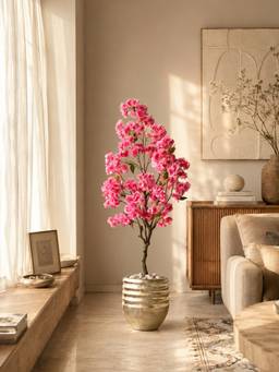Mason Home - Artificial Sakura Cherry Blossom Plant - 4 Feet (Without Pot)