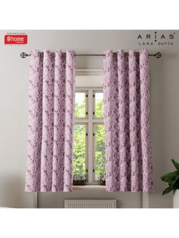 At Home by Nilkamal - Arias Luxuria Jacquard Floral Window Curtain Onion (Set of 2)