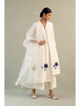 Charkhee - Ivory Edit Hi-Lo Kurta and Pant Set