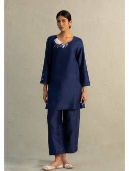 Charkhee - Sapphire Blue Edit Tara Kurta and Pant Set