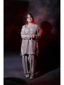 Payal Dawar - Ash Rose Bronze Kurta with Pant