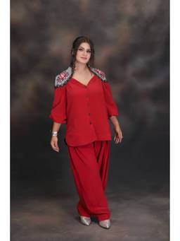 Payal Dawar - Noor E Gul Red Co-Ord Set