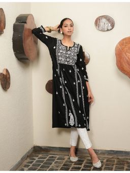 SAAYA THE LABEL - Hamna Black Kurta with Pant