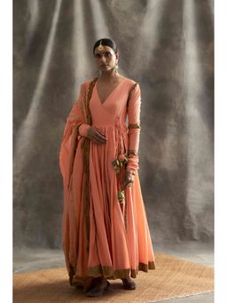 ITRH - Shiddat A Peach Angrakha with Churidar and Dupatta