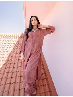 SAAYA THE LABEL - Meher Chikankari Pink Co-Ord Set