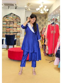 Pink Tree - Blue Pearl Embellished Kurta with Pant