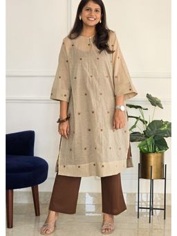 Pink Tree - Beige Square Kurta with Pant
