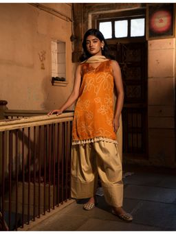 SAAYA THE LABEL - Rivaa Orange Kurta with Salwar and Dupatta