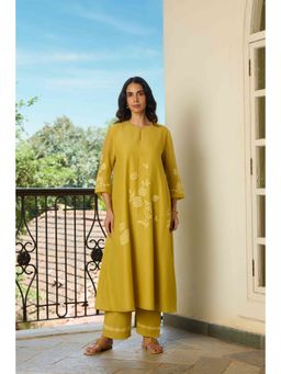Vaayu - Marigold Applique Green Co-Ord Set