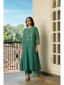 Vaayu - Jade Applique Blue Co-Ord Set