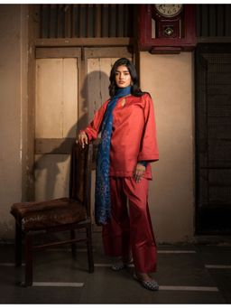 SAAYA THE LABEL - Zuhra Rust Kurta with Salwar and Dupatta
