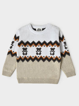 Mi Arcus - Knitted Full Sleeve Round Neck Sweater for Kids