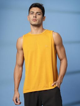 CHKOKKO - Yellow Men Gym Tank Tops Yellow