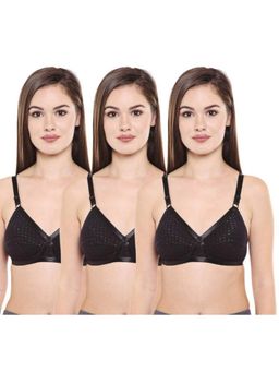 Bodycare - Pack of 3 Premium Perfect Coverage Bra In Black Colour