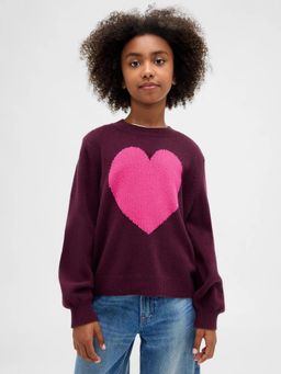 GAP - Girls Heart Round Neck Pullover Sweater