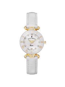 Jacques Du Manior - Coupole Fashion Swiss Made Analogue White Round Dial Womens Watch- Rcp.72