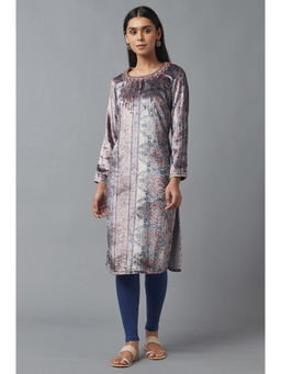 WISHFUL by W - Grey Printed Kurta
