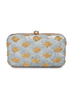 A Clutch Story - Sterling silver Handembroidered Clutch