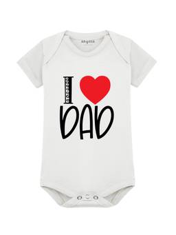 Arvesa - I Love Dad Printed Bodysuit White