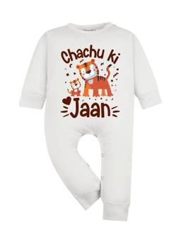 Arvesa - Chachu Ki Jaan Printed Romper White