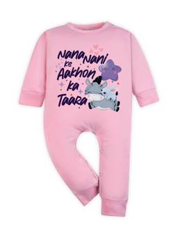 Arvesa - Nana Nani Ke Aankhon Ka Tara Printed Romper Pink