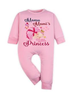 Arvesa - Mamu Mami Little Princess Printed Romper Pink
