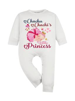 Arvesa - Chachu Chachi'S Little Princess Printed Romper White
