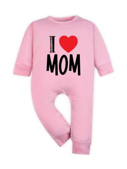 Arvesa - I Love Mom Printed Romper Pink