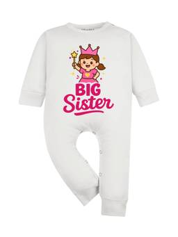 Arvesa - Big Sister Printed Romper White