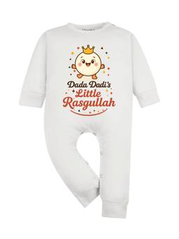Arvesa - Dada Dadi Little Rasgulla Printed Romper White