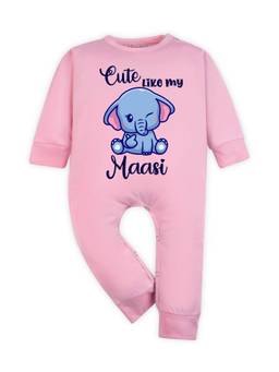 Arvesa - Cute Like My Maasi Printed Romper Pink
