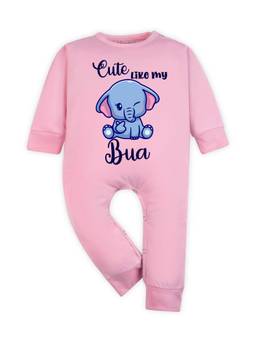 Arvesa - Cute Like My Bua Printed Romper Pink