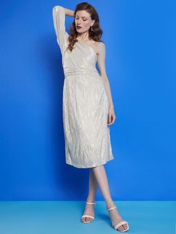 VERO MODA - Women Textured Cream Dress