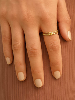 Inaya Accessories - Infinity 18Kt Gold Plated Dainty Knot Design Ring