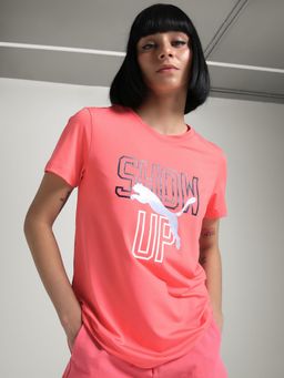 Puma - Women Pink Graphic T-Shirt
