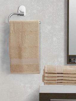 KOPA - Quick Dry 100% Cotton Soft Terry Towel -6Pc Hand Towel D'Ross Solid-Taupe