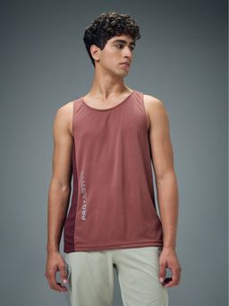 Technosport - Men Colorblock Slim Fit Round Neck Sports Innerwear Vest with TECHNOCOOL+