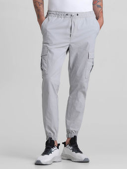 Jack & Jones - Grey Slim Fit Stretch Cargo Pants