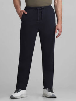 Jack & Jones - Navy Blue Regular Fit Stretch Pants
