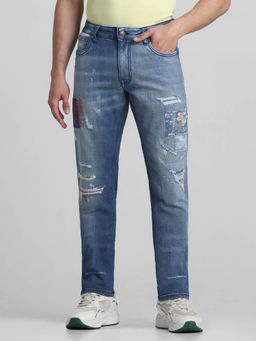Jack & Jones - Blue Slim Fit Stretch Jeans