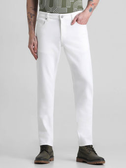 Jack & Jones - White Slim Fit Stretch Jeans