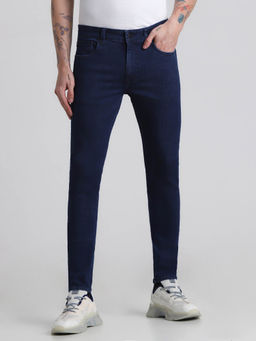 Jack & Jones - Blue Skinny Fit Stretch Jeans