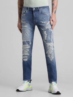 Jack & Jones - Blue Slim Fit Stretch Jeans