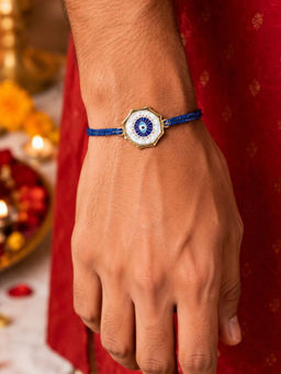 Digital Dress Room - Blue Evil Eye Rakhi for Brother Nazar Rakhi