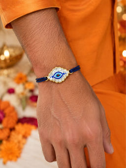 Digital Dress Room - Blue Evil Eye Rakhi for Bhai Nazar Rakhi