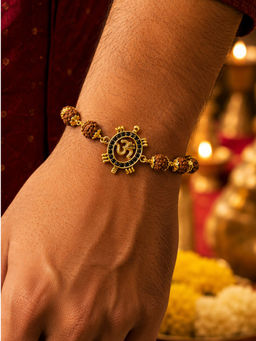 Digital Dress Room - Om Rudraksha Rakhi Bracelet