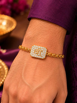Digital Dress Room - Shri Charm Ad Stone Rakhi Bracelet