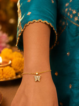 Digital Dress Room - Butterfly Ad Charm Bracelet Rakhi