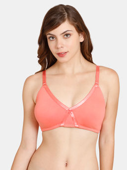 Zivame - Rosaline Everyday Double Layered Non-Wired Medium Coverage T-Shirt Bra - Georgia Peach